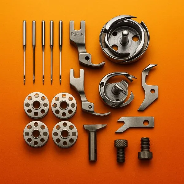 20250917 0230 sewing machine spare parts simple compose 01k5ah6y3mfaptdx47en69b6rv